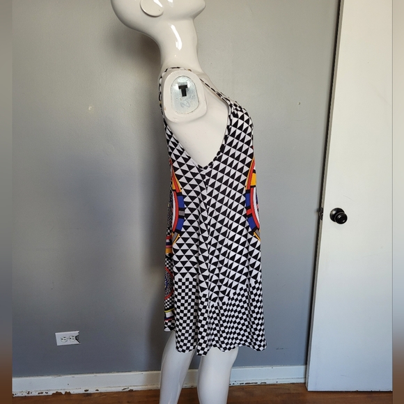 Red Carter Geo Print Coverup Dress, BNWT, size S - Picture 2 of 8